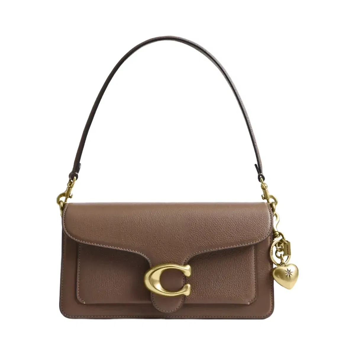 Coach Heart Bag Charm in Gold Gold
