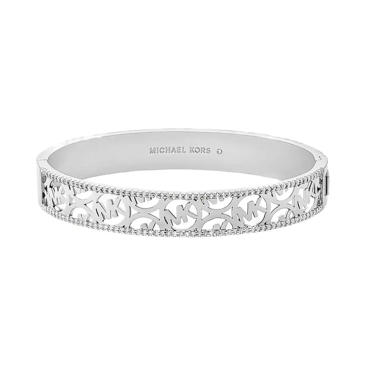 Michael Kors Perforated Logo Bangle Silver