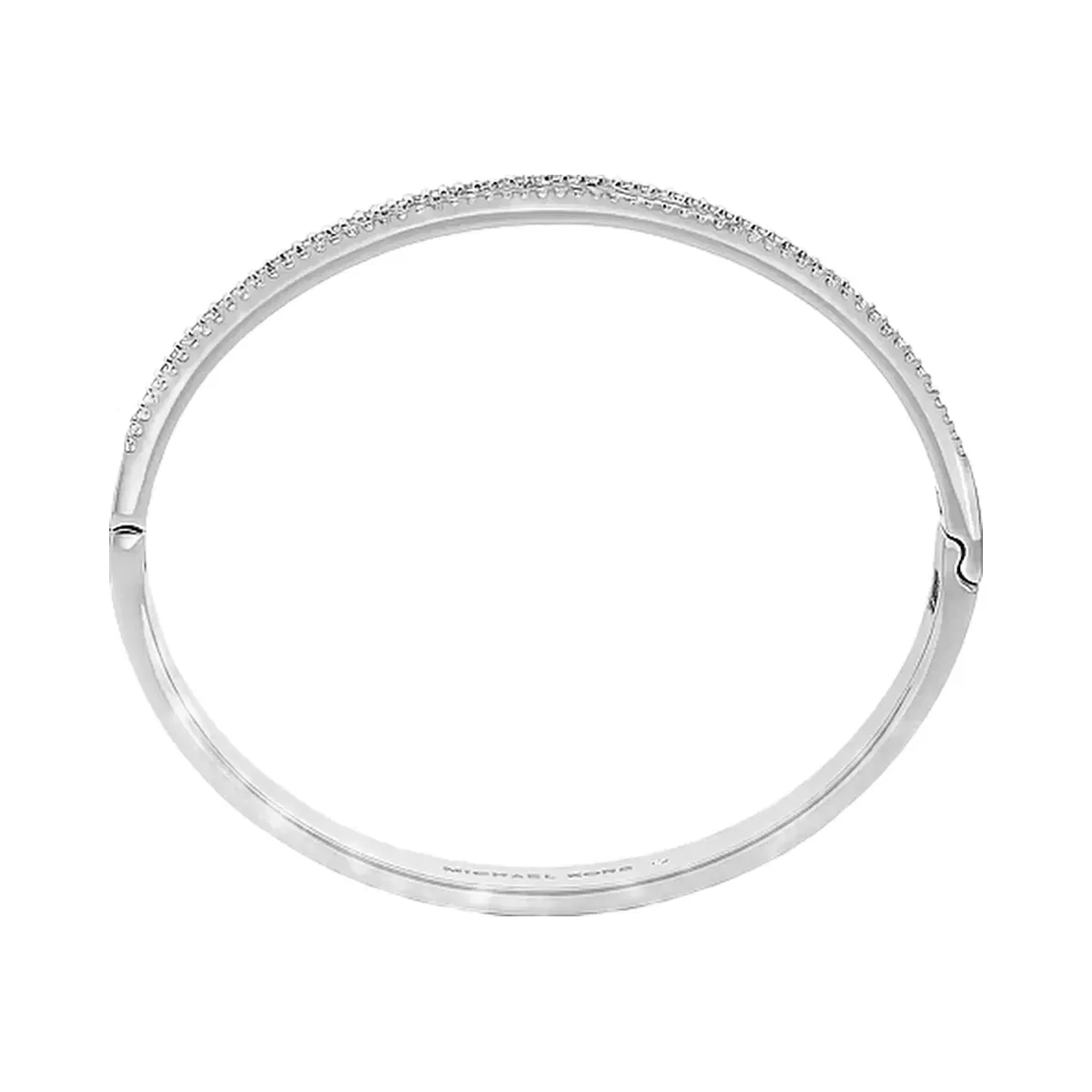 Michael Kors Perforated Logo Bangle Silver