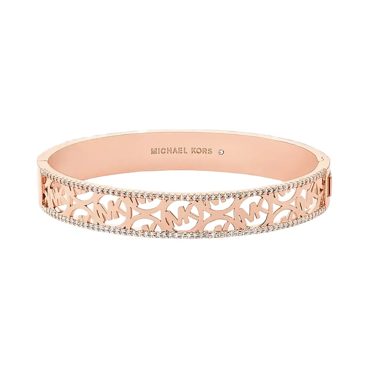 Michael Kors Pavé Logo Bangle Rose Gold