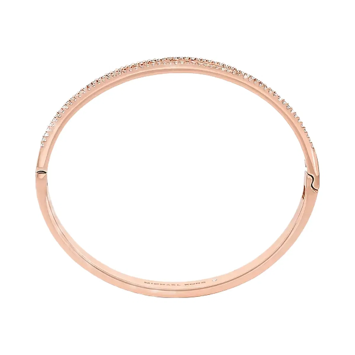 Michael Kors Pavé Logo Bangle Rose Gold