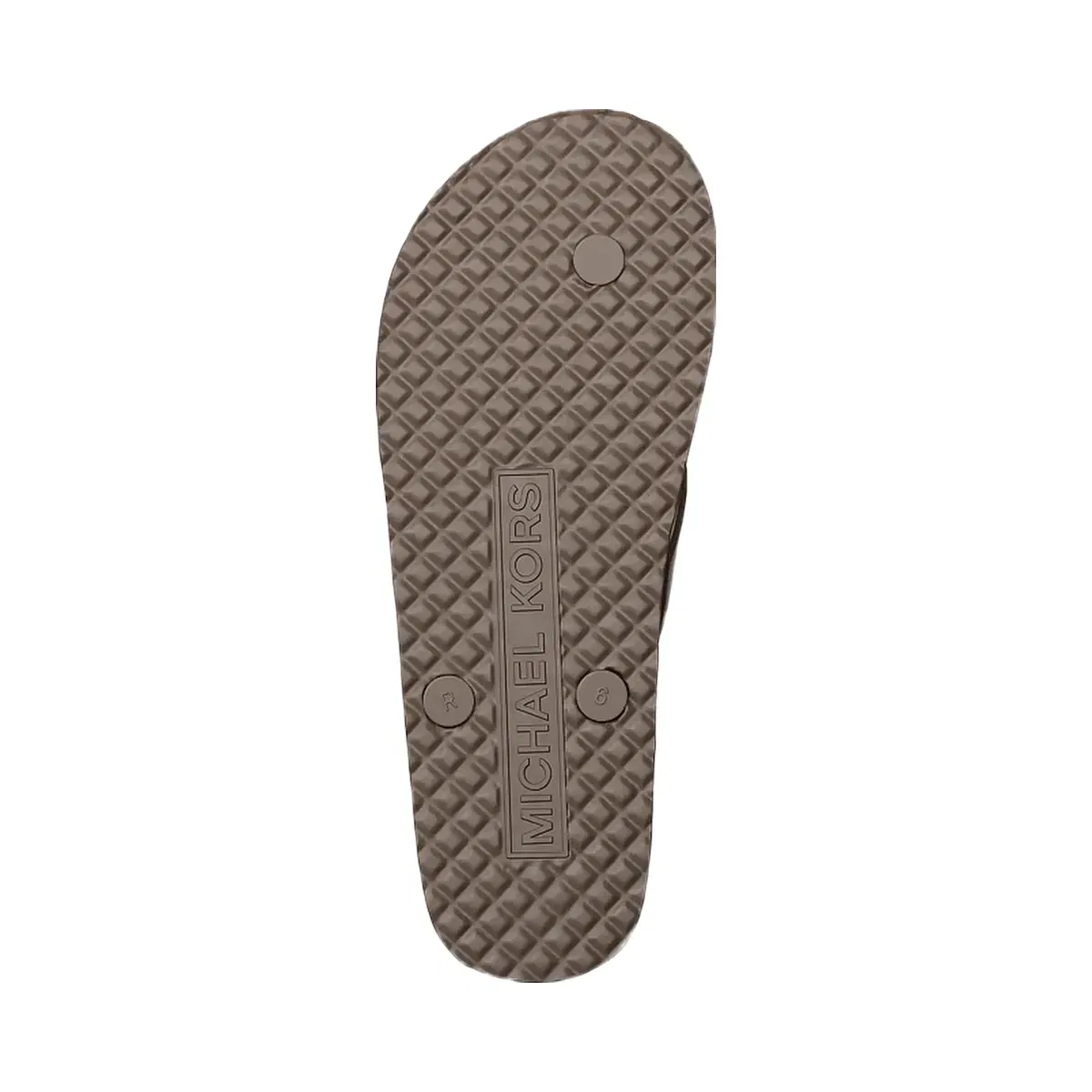 Michael Kors Plaid Print Flip Flop Mushroom