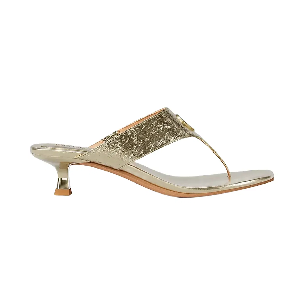 Michael Kors Anneka Metallic Thong Sandal Pale Gold