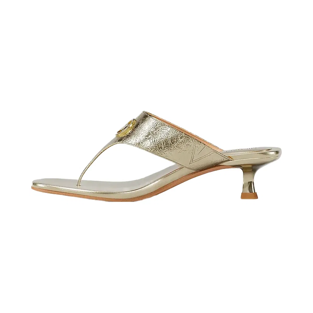 Michael Kors Anneka Metallic Thong Sandal Pale Gold