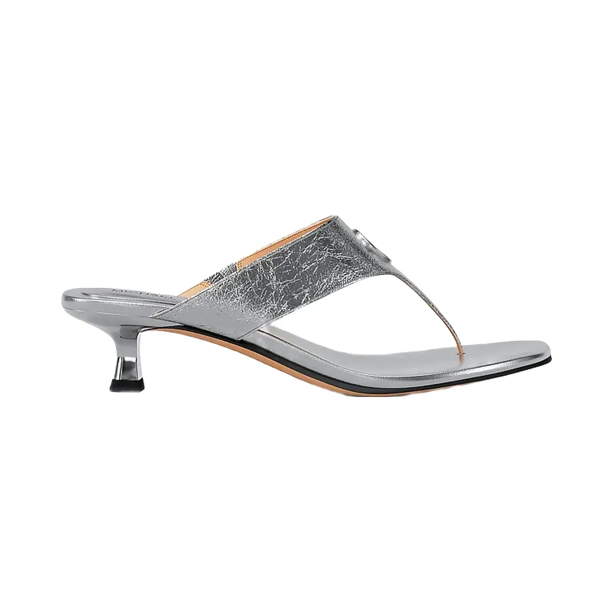 Michael Kors Anneka Metallic Thong Sandal Silver