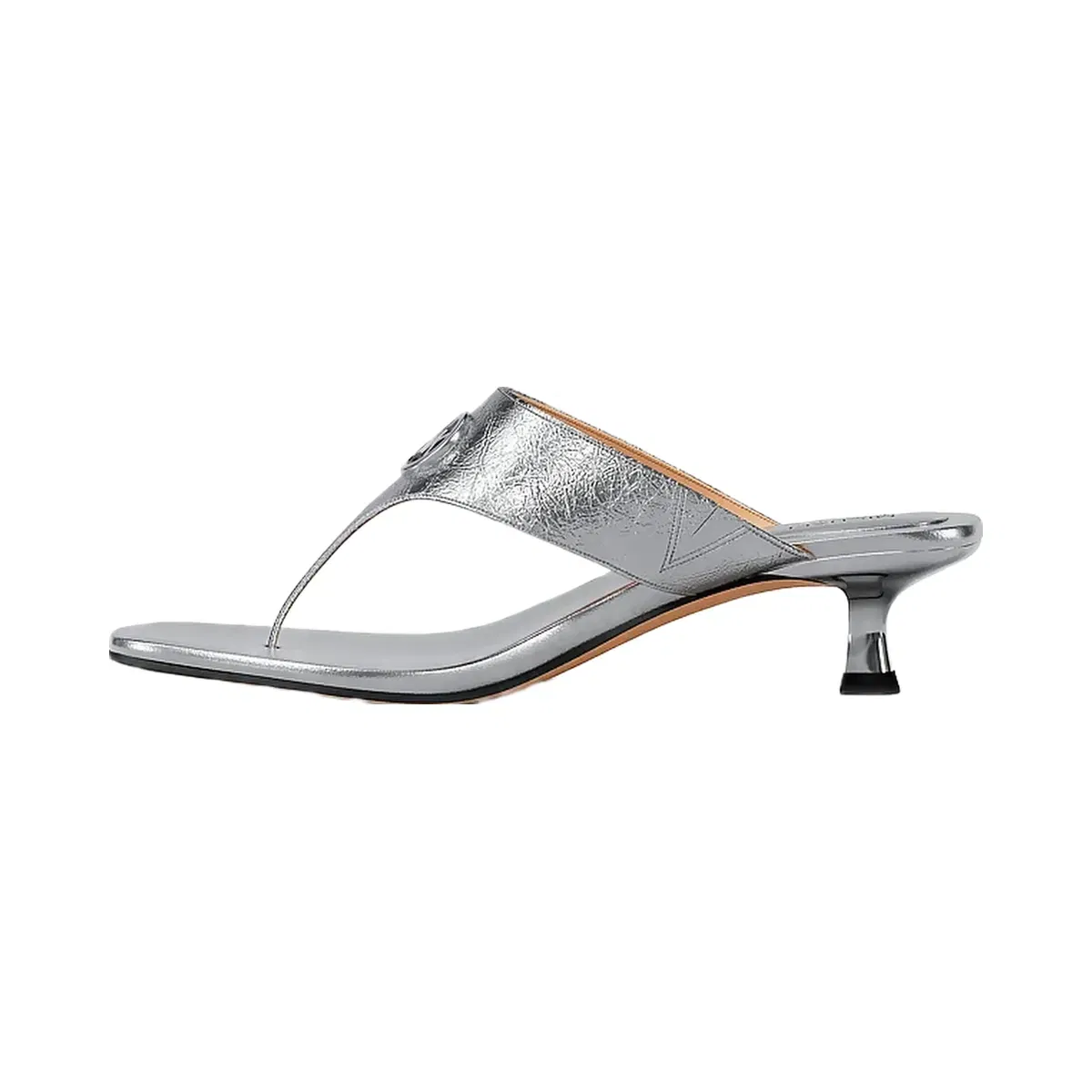 Michael Kors Anneka Metallic Thong Sandal Silver