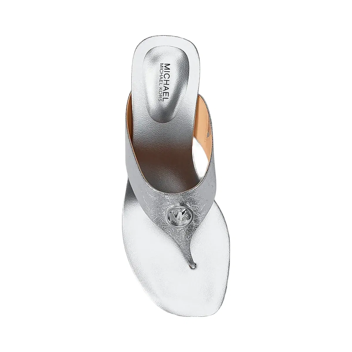 Michael Kors Anneka Metallic Thong Sandal Silver