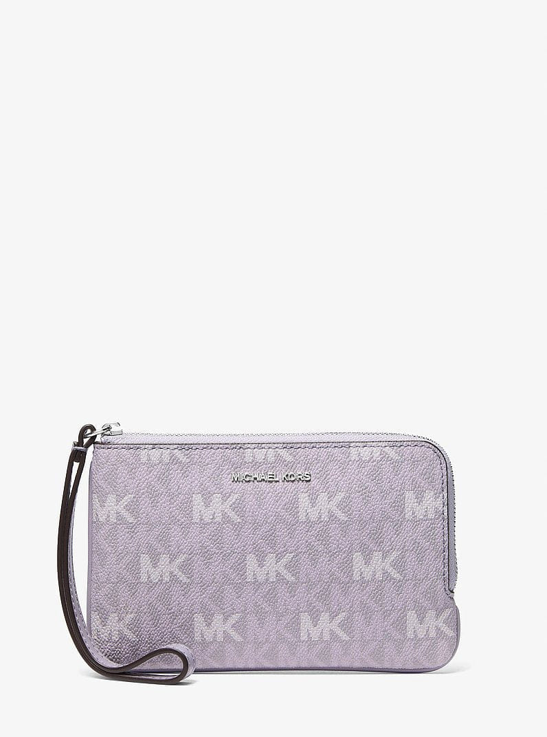 Michael Kors Jet Set Travel Small Signature Logo Wristlet Lilac