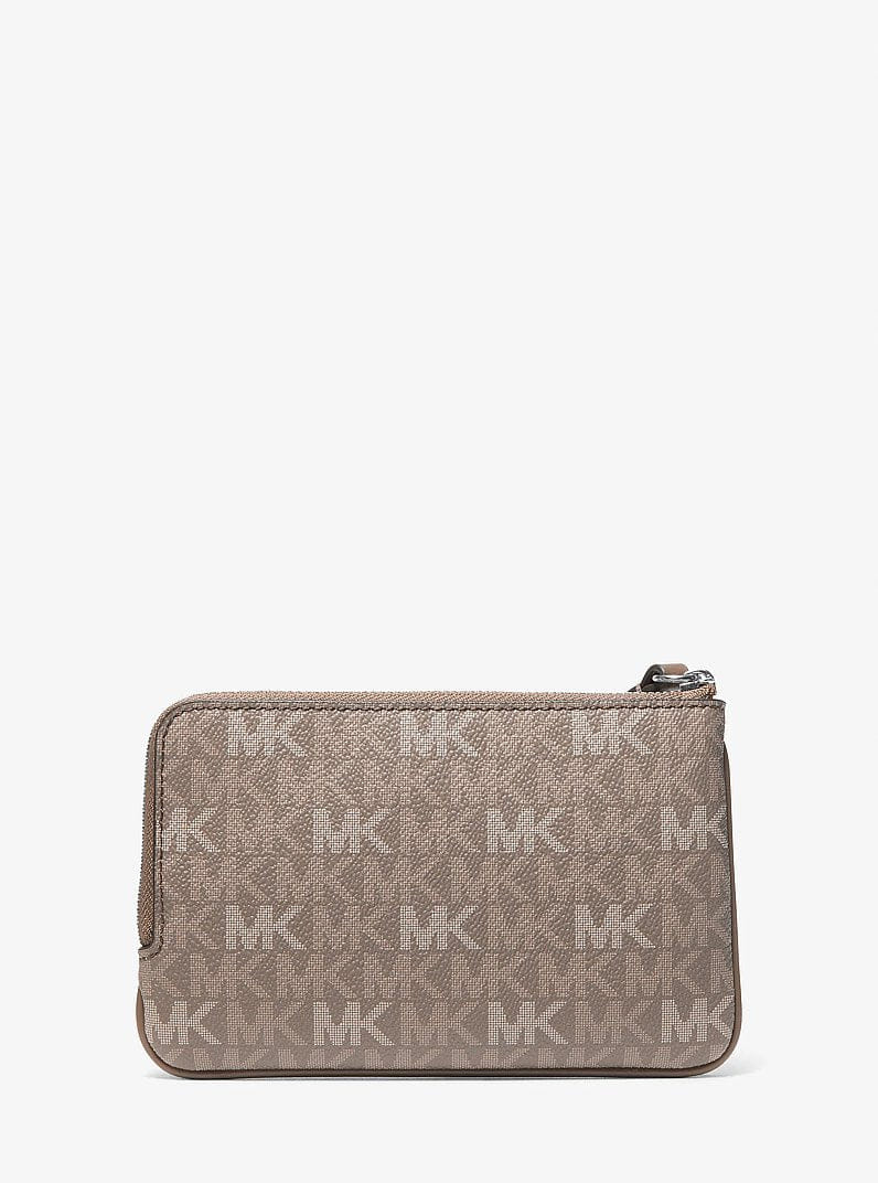 Michael Kors Jet Set Travel Small Signature Logo Wristlet Mushroom