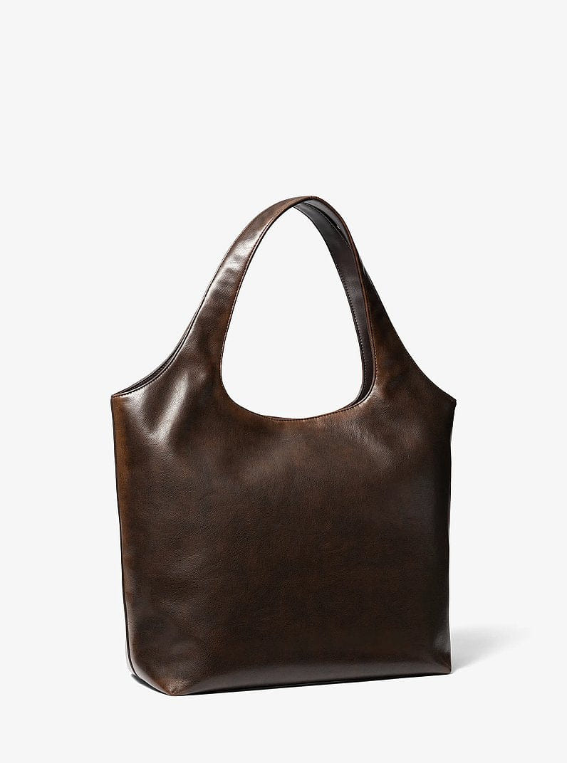 Michael Kors Cooper Burnished Tote Bag Chocolate