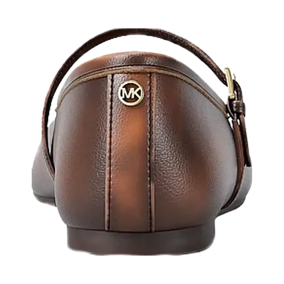 Michael Kors Phoebe Burnished Ballet Flat Chocolate