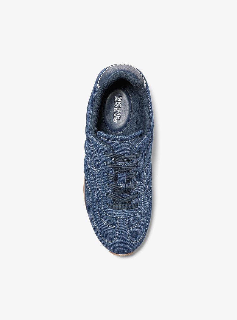Michael Kors Essex Denim Trainer Dk Vt Bluwsh
