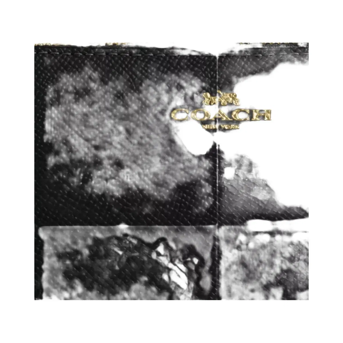 Coach Corner Zip Wristlet in Gold Black