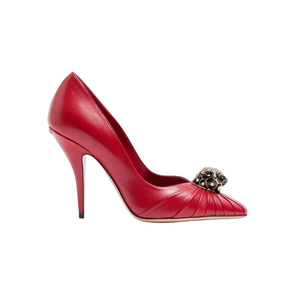 Valentino Panthea Goatskin Pumps 105mm Red