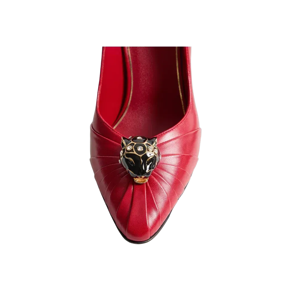 Valentino Panthea Goatskin Pumps 105mm Red