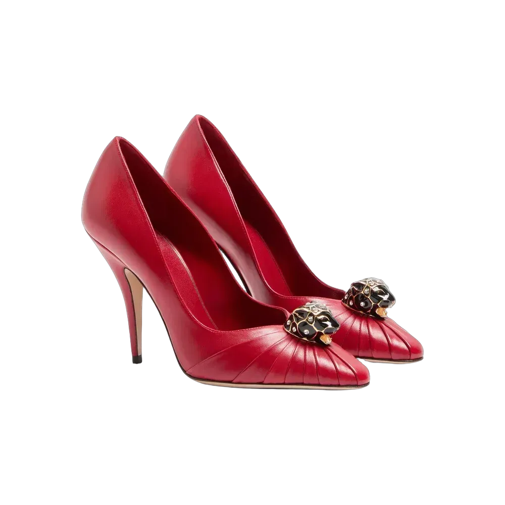 Valentino Panthea Goatskin Pumps 105mm Red