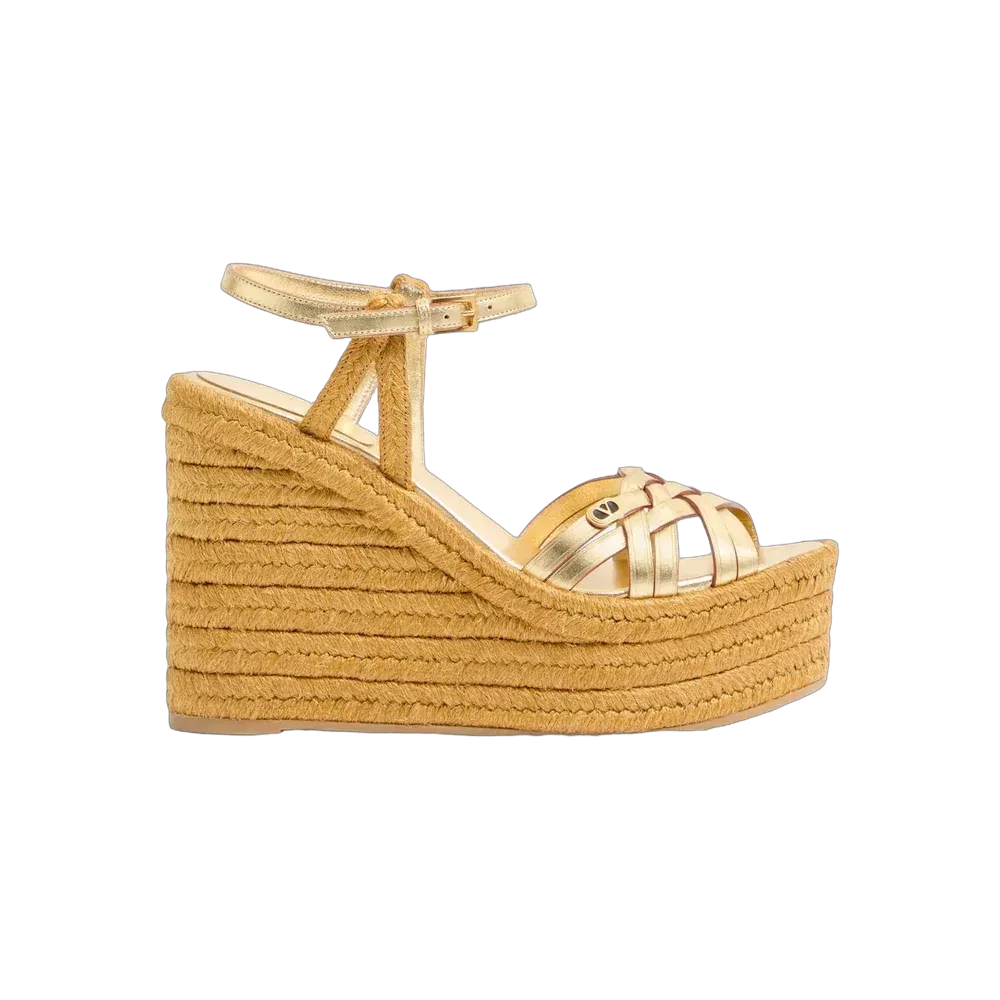 Valentino BriBri Wedge Sandal In Laminated Calfskin 120mm
