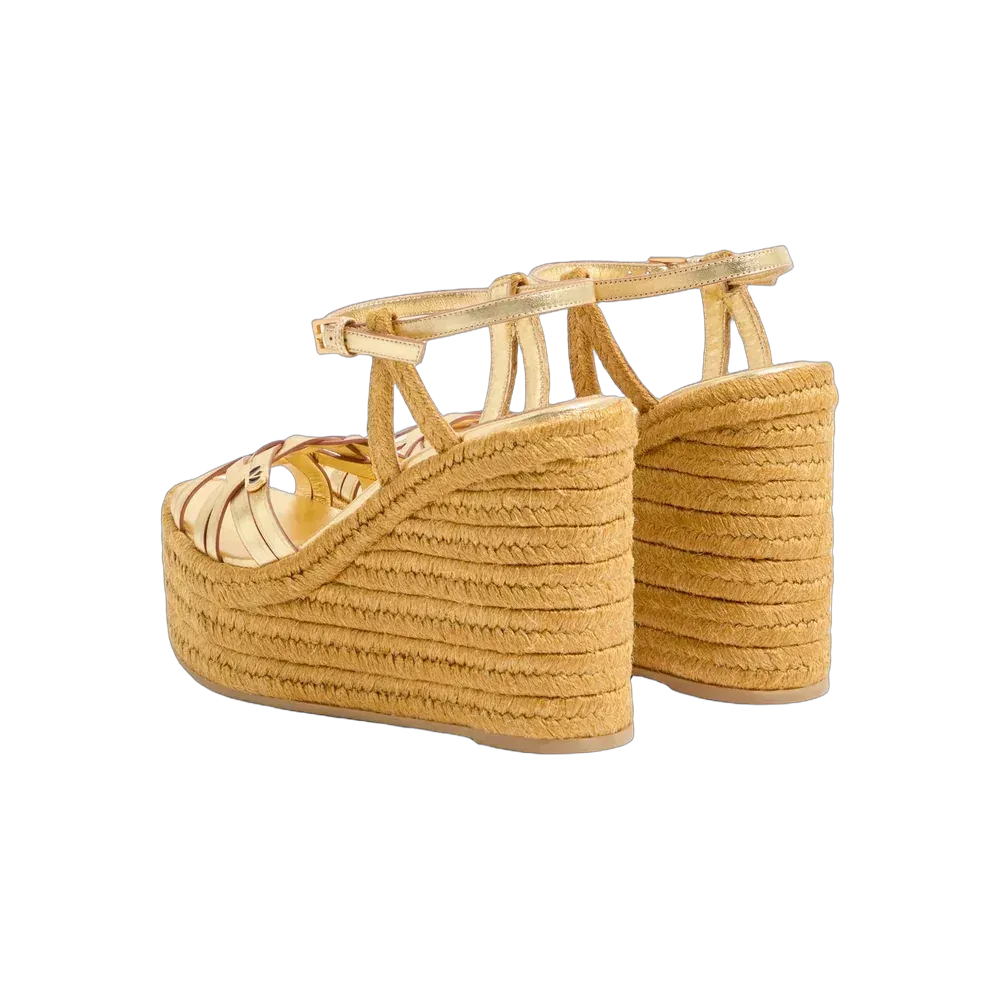 Valentino BriBri Wedge Sandal In Laminated Calfskin 120mm