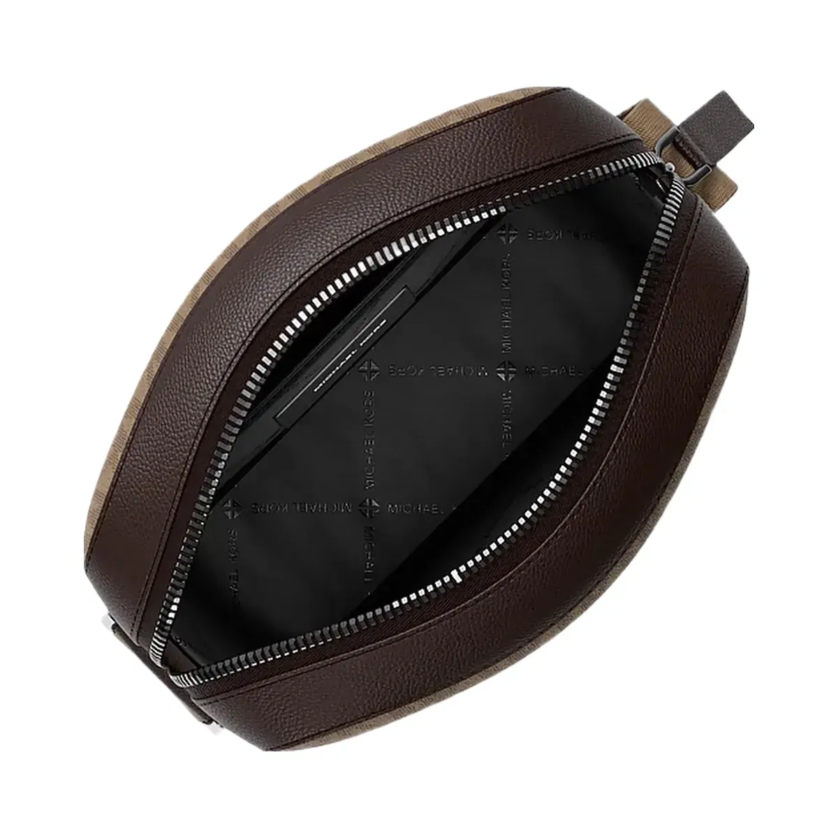 Michael Kors Cooper Signature Logo Flight Bag Camel