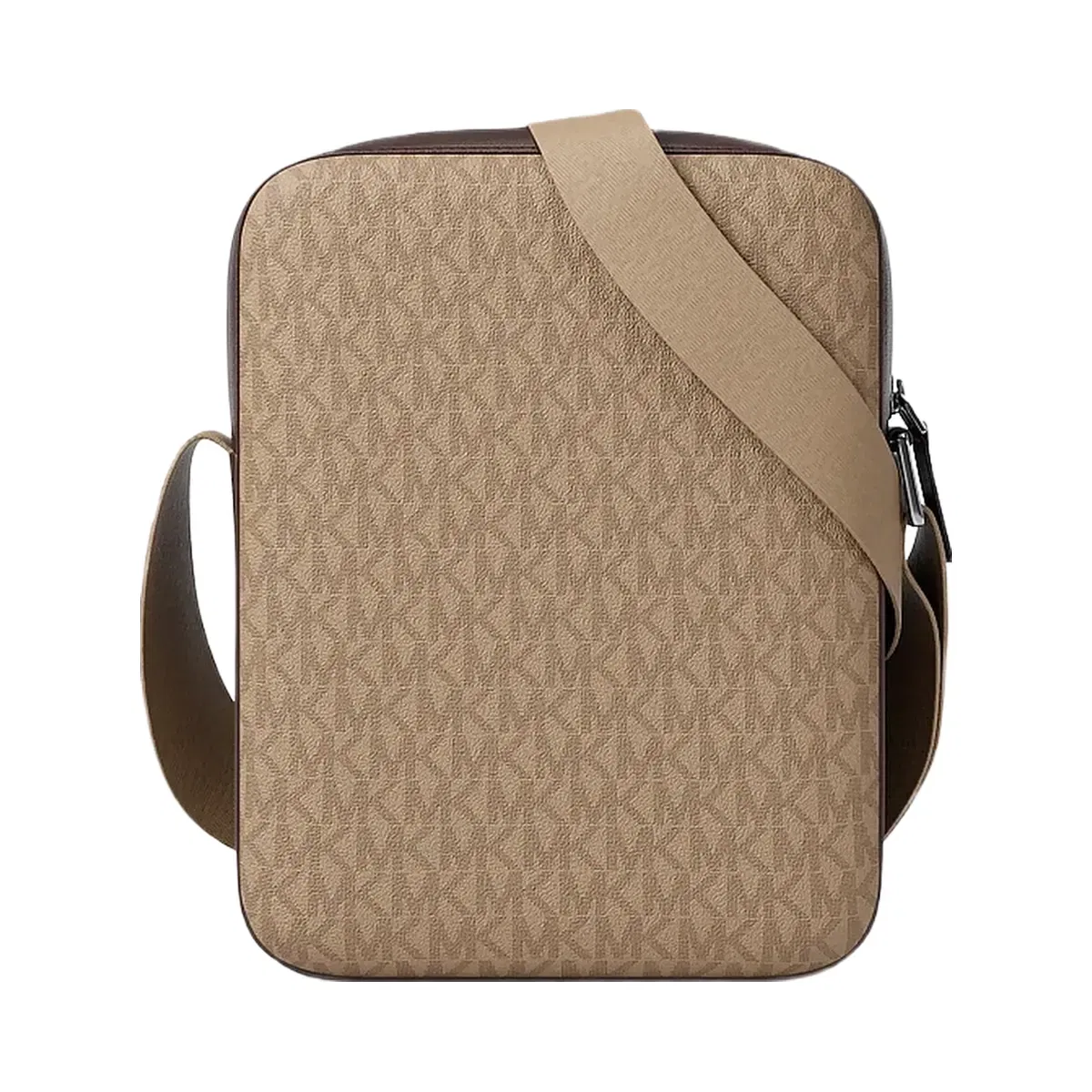 Michael Kors Cooper Signature Logo Flight Bag Camel