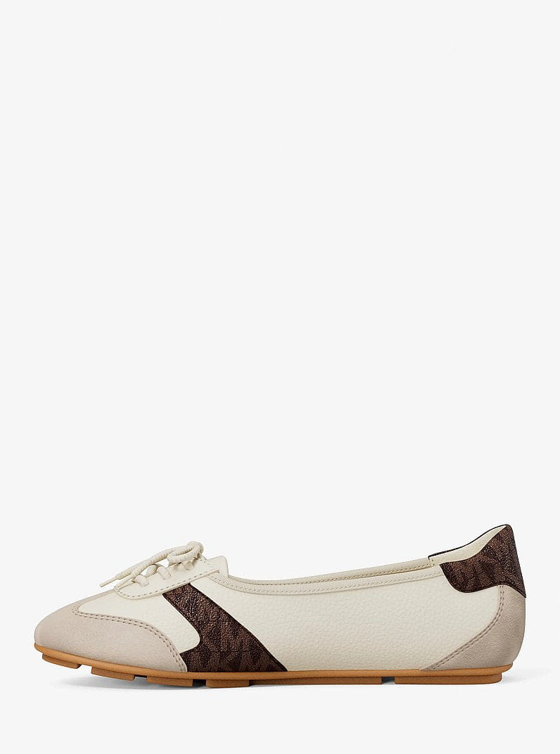Michael Kors Brielle Signature Logo Trim Sneakerina Brown Multi