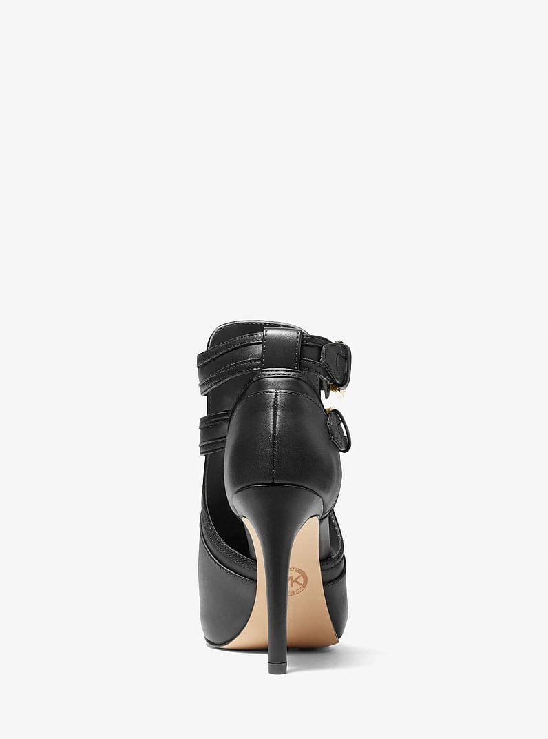 Michael Kors Blaze Open-Toe Ankle Boot Black