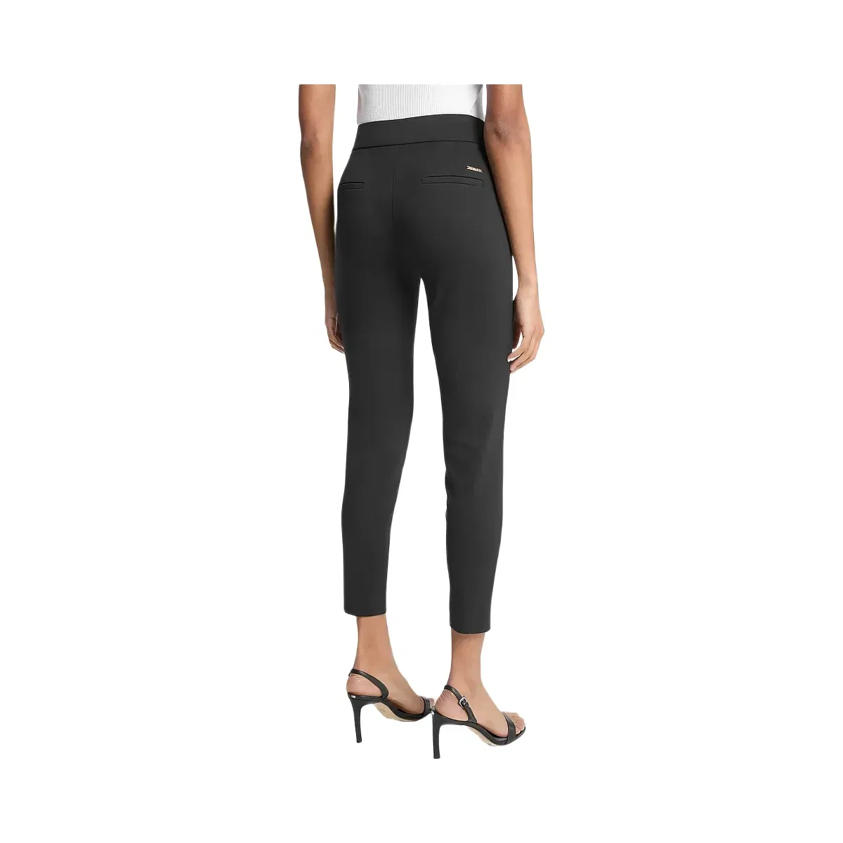 Michael Kors Viscose Blend Zip Pants Black