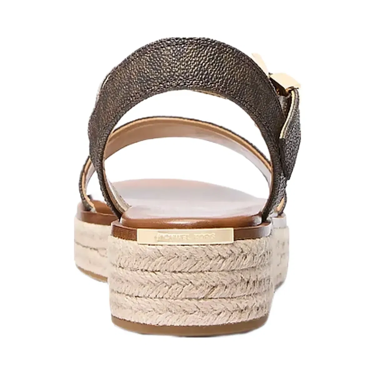 Michael Kors Richie Signature Logo Platform Espadrille Sandal Brown