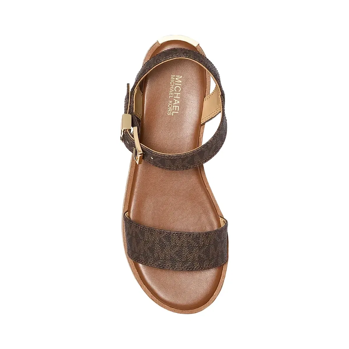 Michael Kors Richie Signature Logo Platform Espadrille Sandal Brown