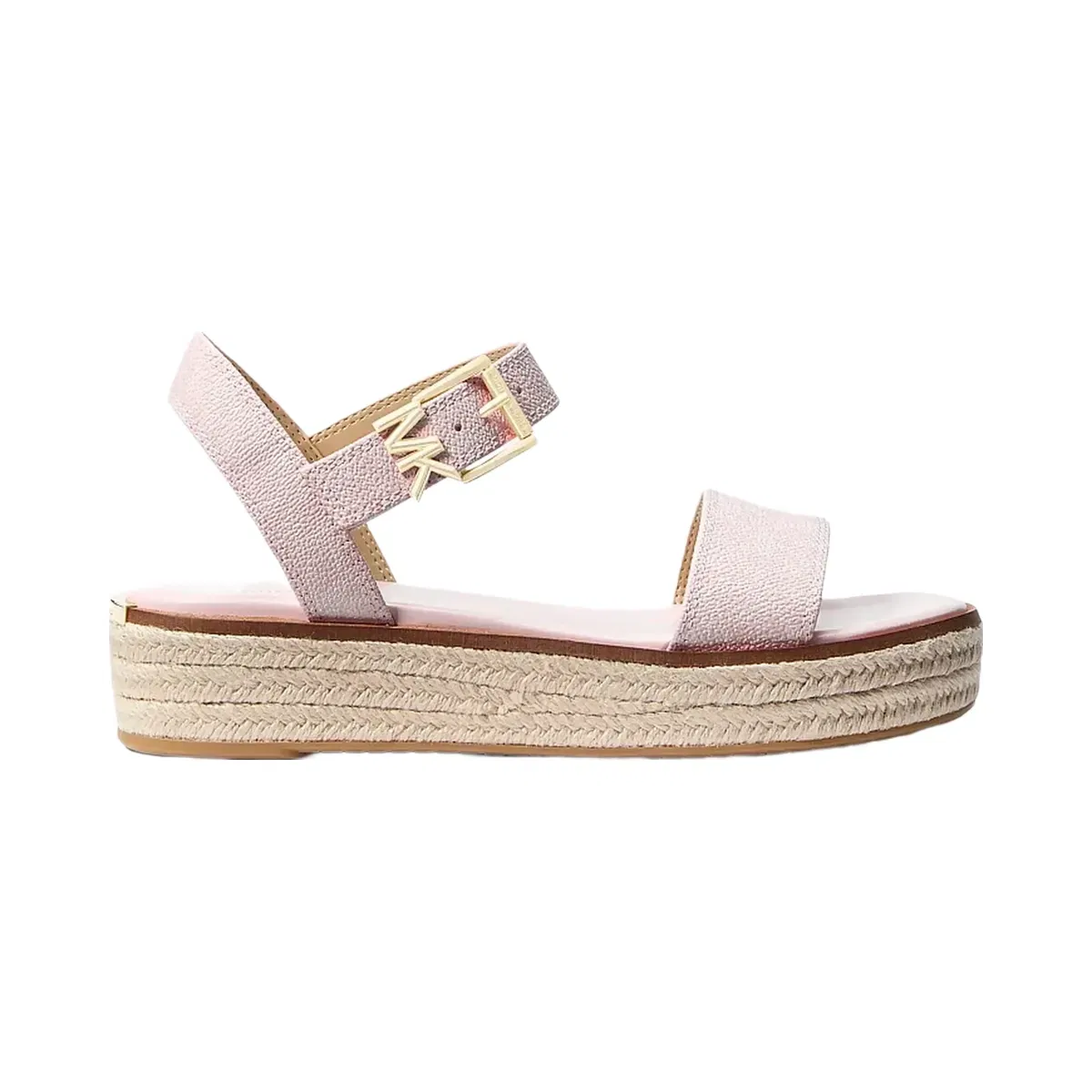 Michael Kors Richie Signature Logo Platform Espadrille Sandal Powder Blush