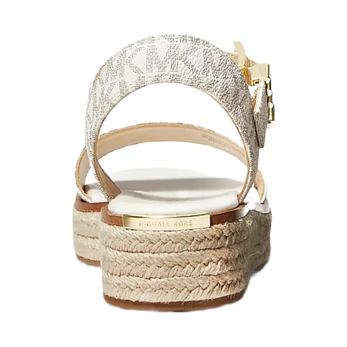 Michael Kors Richie Signature Logo Platform Espadrille Sandal Vanilla
