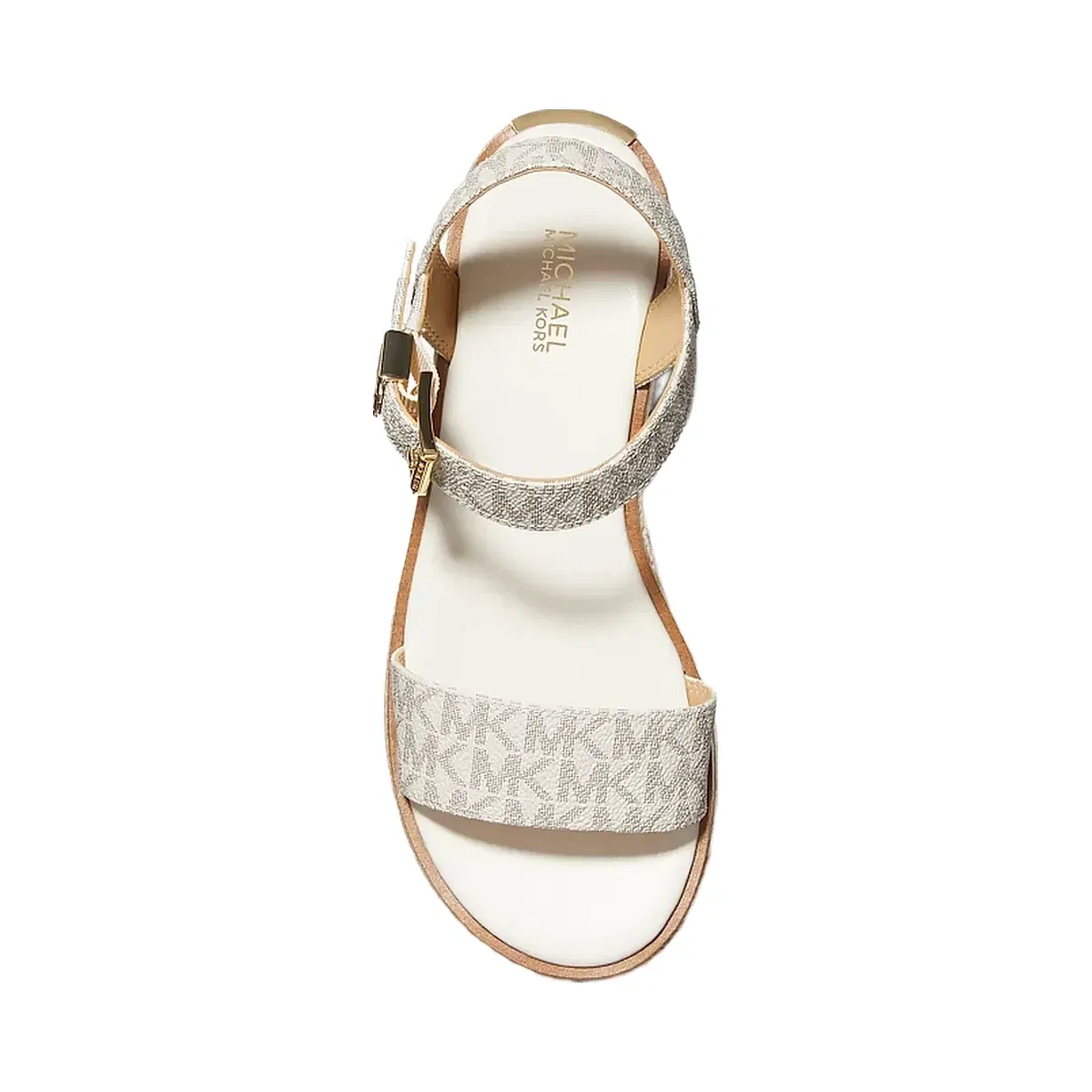 Michael Kors Richie Signature Logo Platform Espadrille Sandal Vanilla