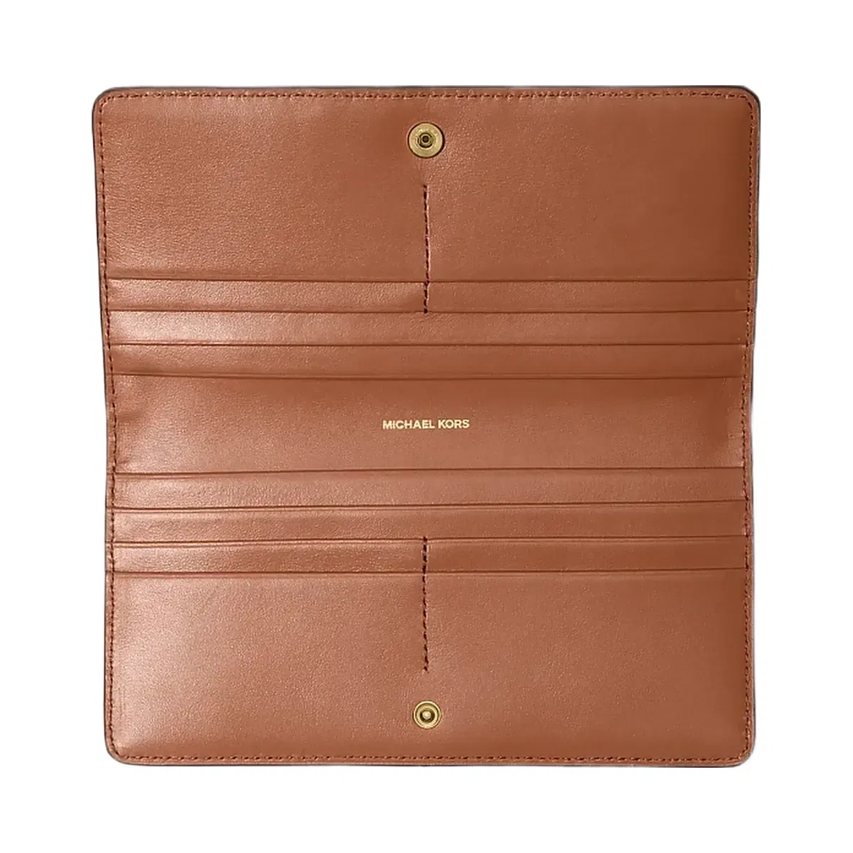 Michael Kors Bryant Large Pebbled Leather Snap-Front Wallet Luggage