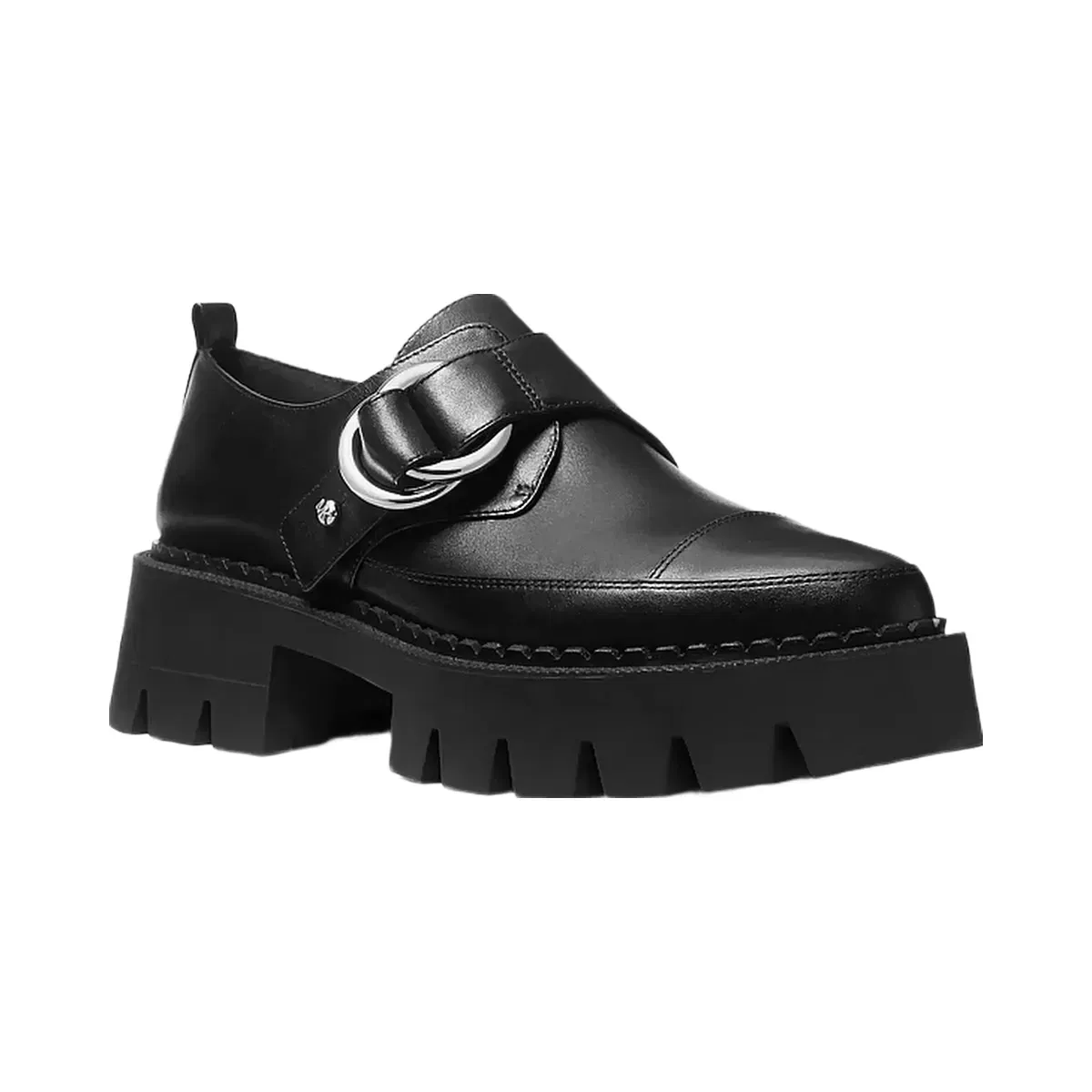 Michael Kors Jaden Leather Platform Loafer Black