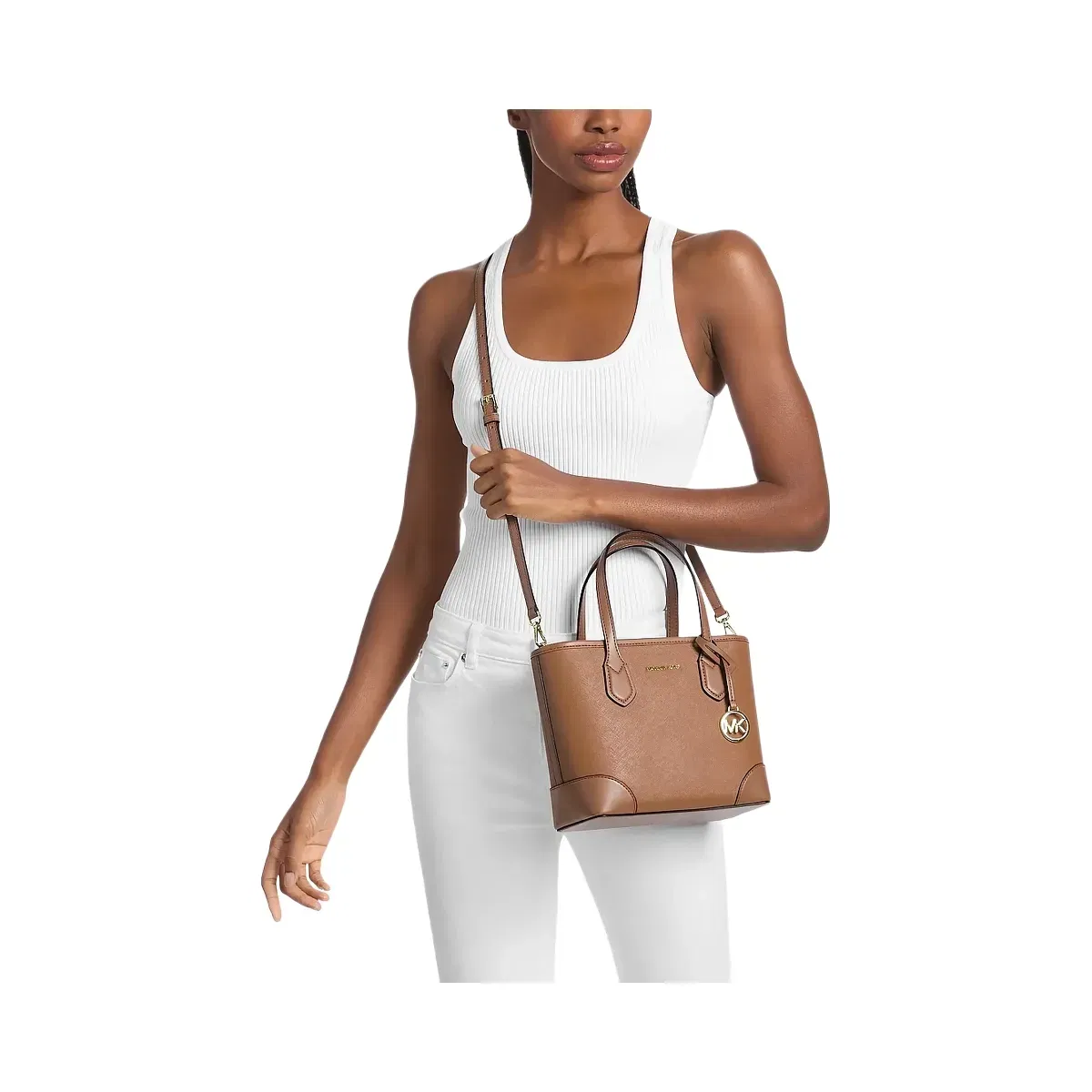 Michael Kors Eva Extra-Small Leather Convertible Tote Bag Luggage