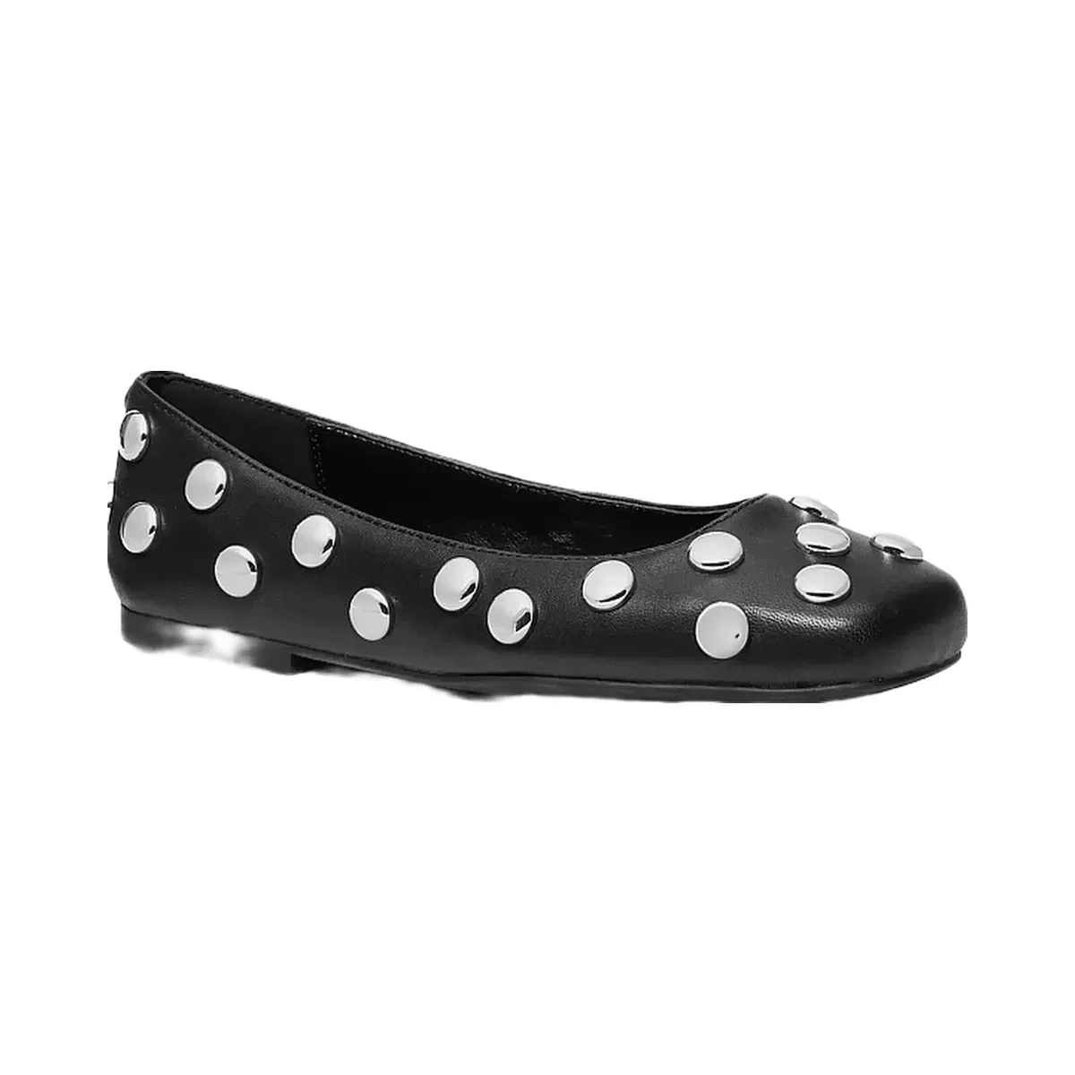 Michael Kors Matilda Studded Leather Ballet Flat Black