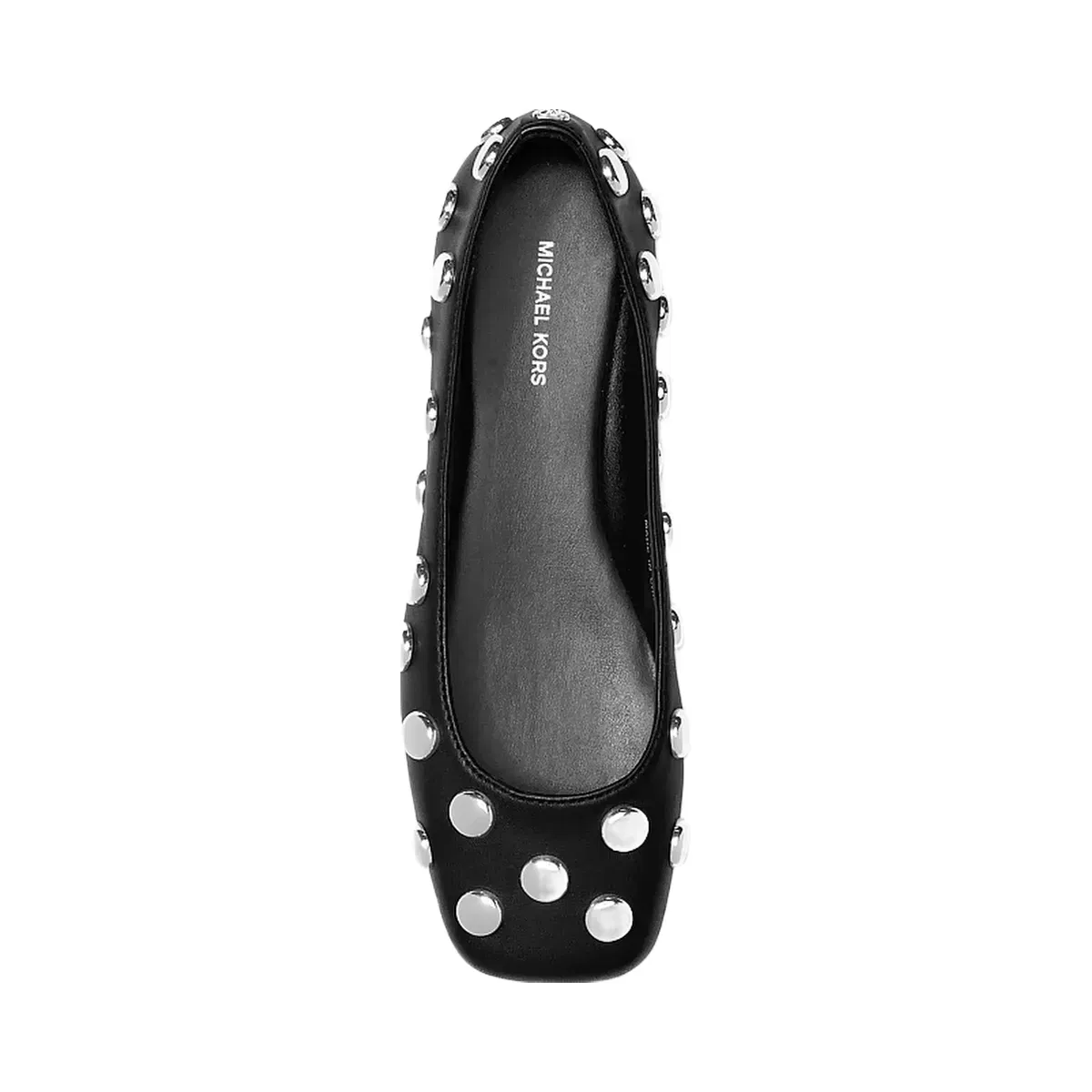 Michael Kors Matilda Studded Leather Ballet Flat Black