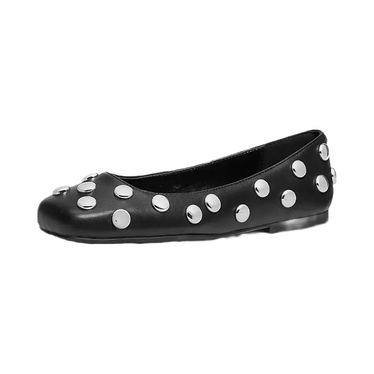 Michael Kors Matilda Studded Leather Ballet Flat Black