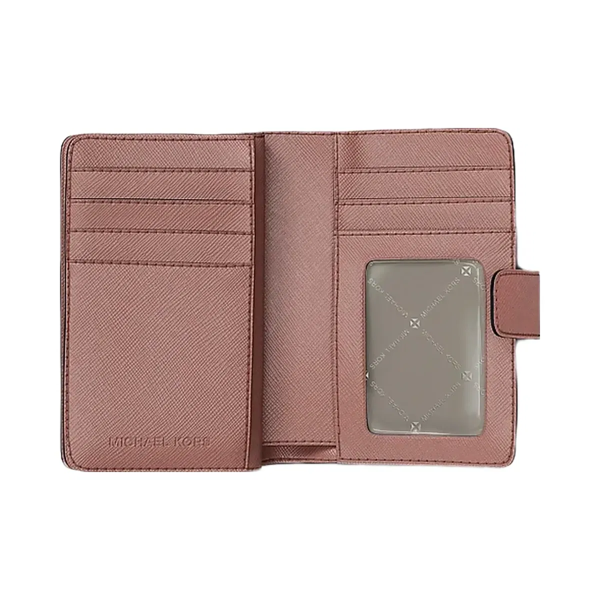Michael Kors Medium Saffiano Leather Wallet Sunset Rose