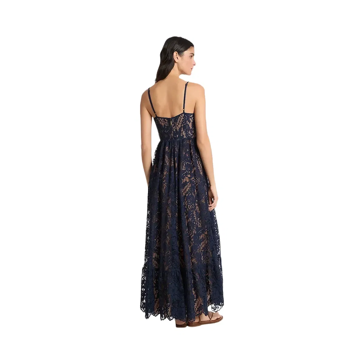 Michael Kors Corded Floral Lace Maxi Dress Midnightblue
