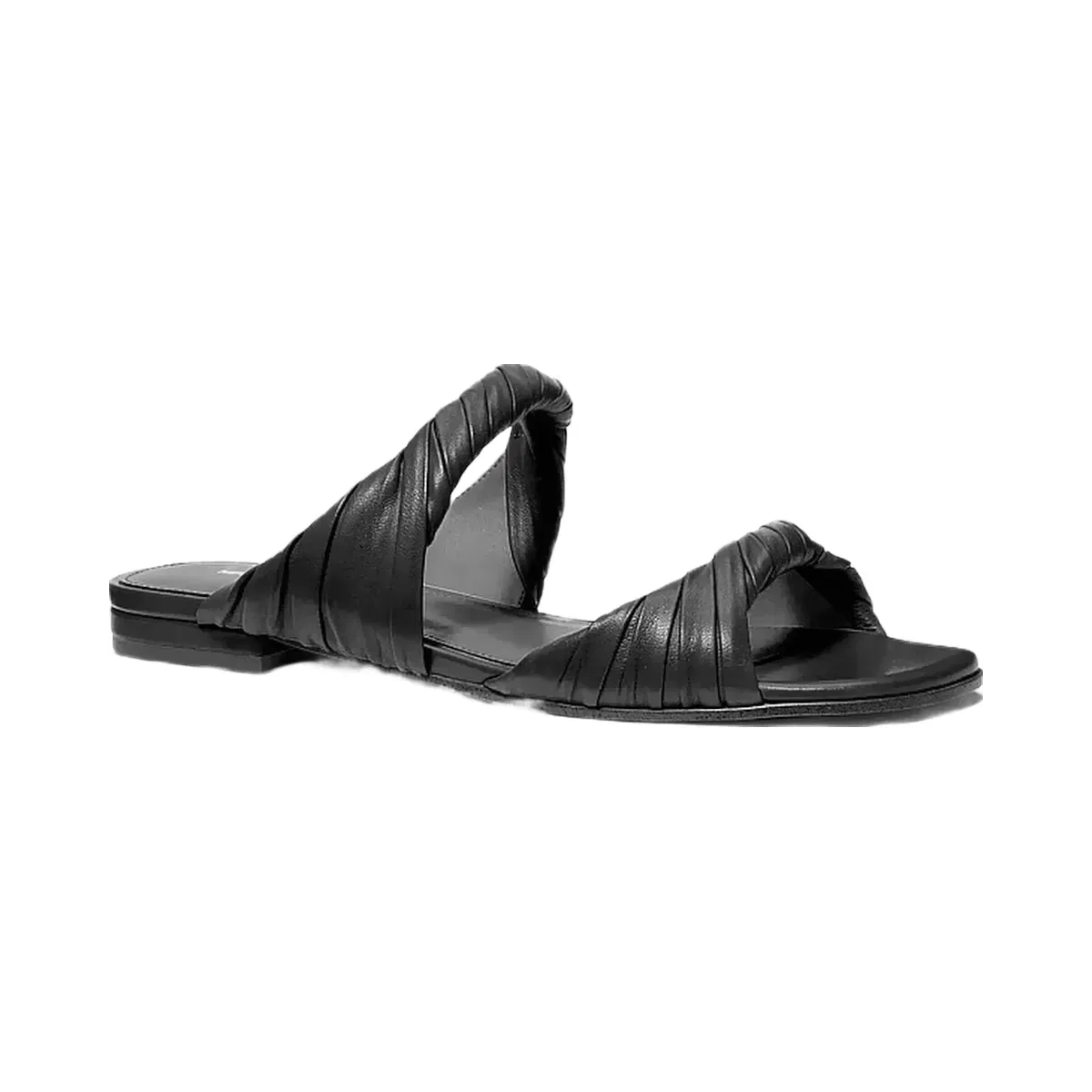 Michael Kors Kiana Leather Sandal Black