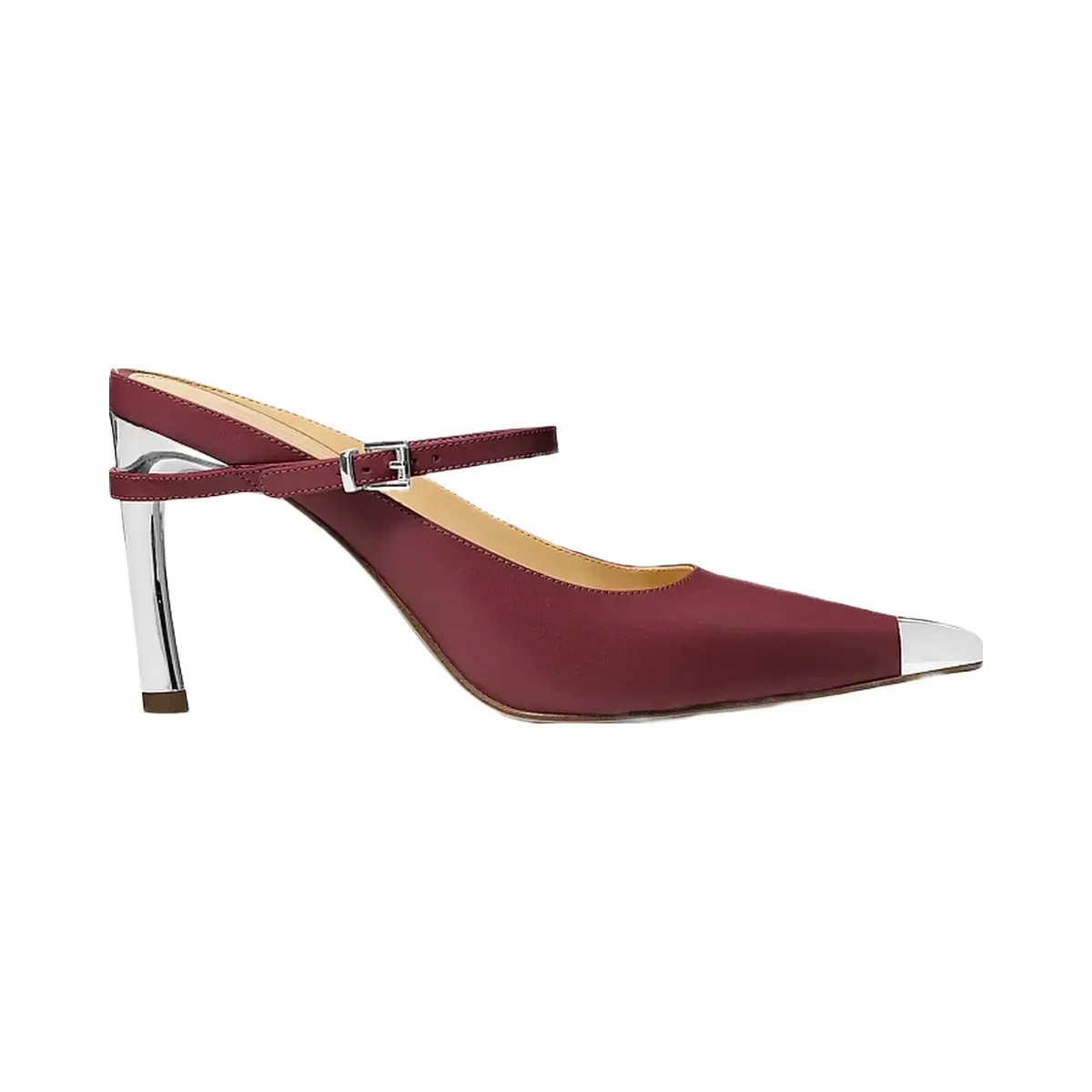 Michael Kors Kasia Leather High Mule Pump Oxblood