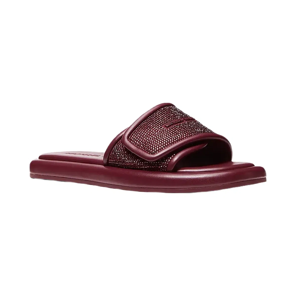 Michael Kors Suki Embellished Slide Sandal Oxblood