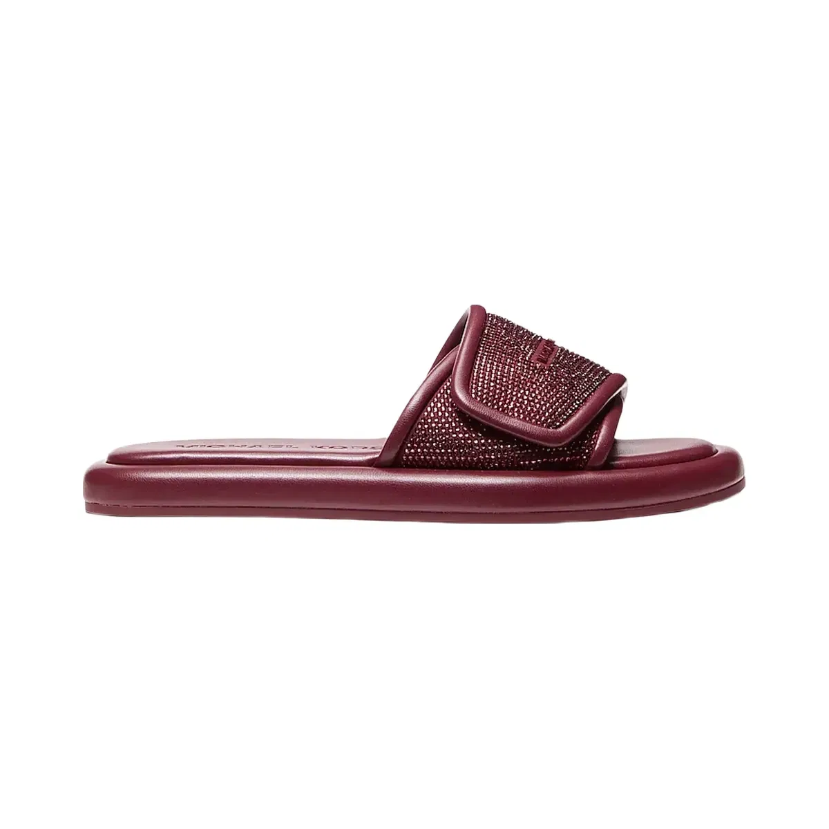 Michael Kors Suki Embellished Slide Sandal Oxblood