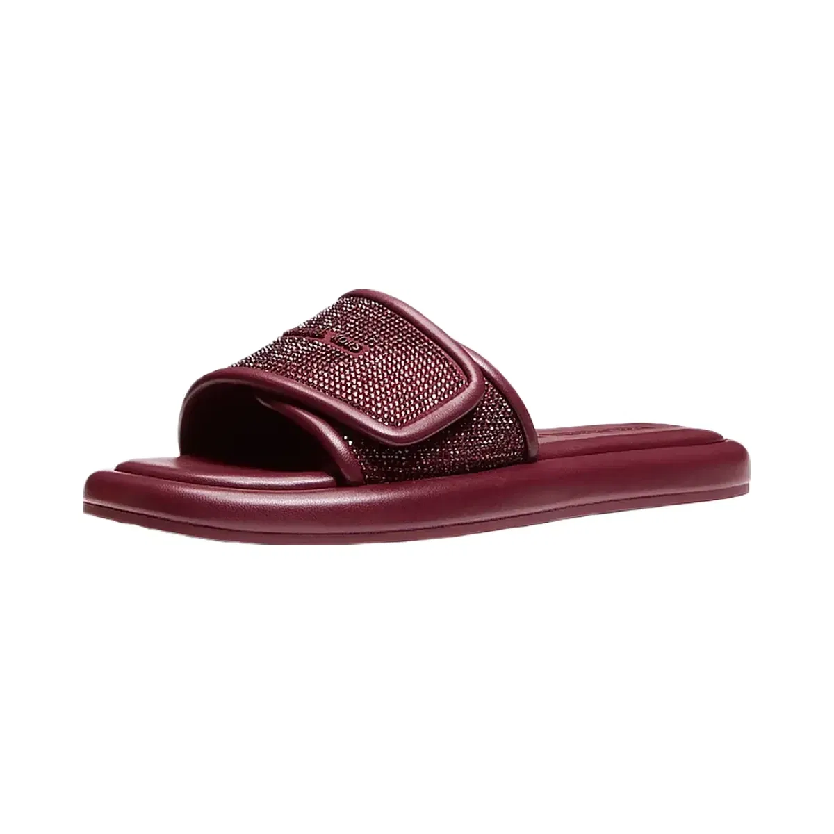 Michael Kors Suki Embellished Slide Sandal Oxblood