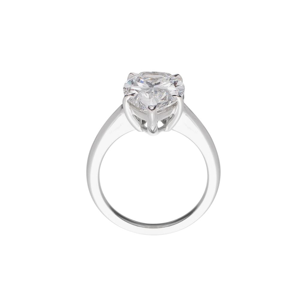 Platinum and 5.01ct Pear Shape Diamond Solitaire Engagement Ring