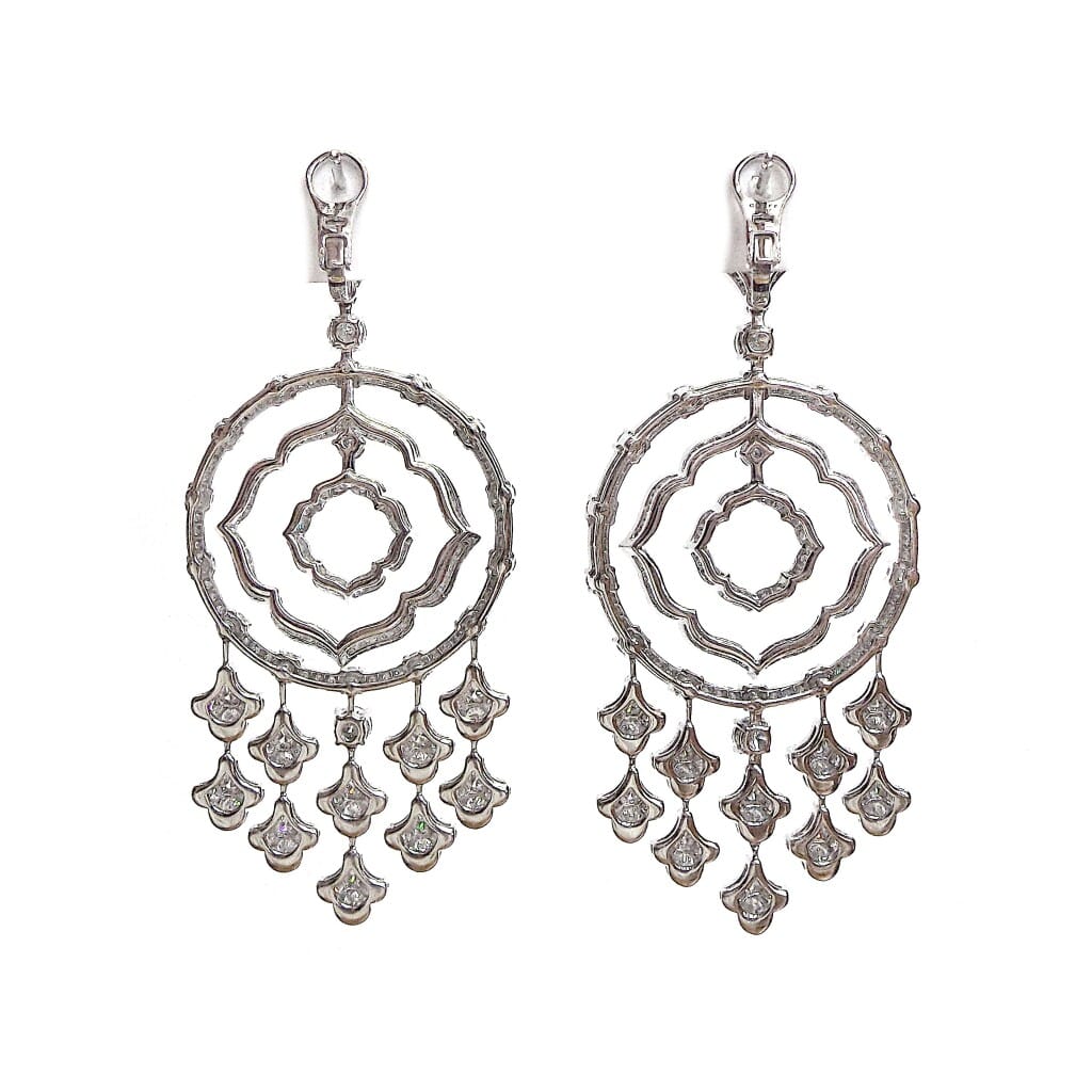 White Gold and Diamond Gypsy Earrings