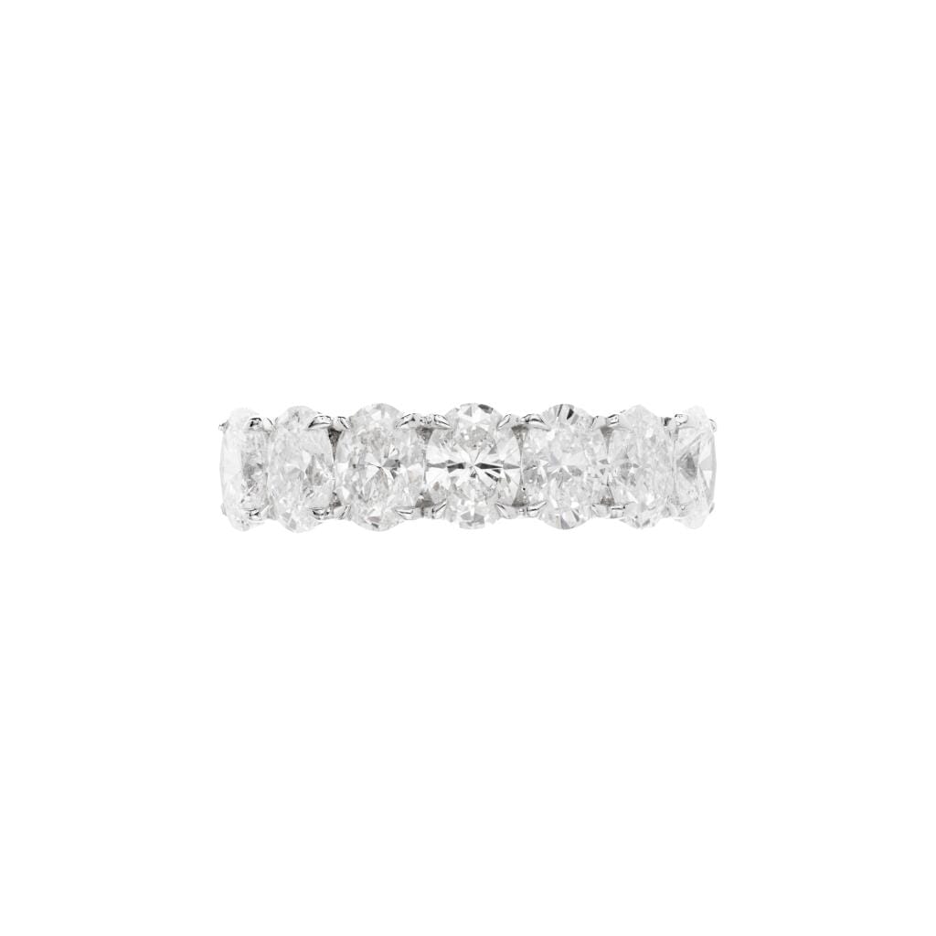 White Gold and 3.75ctw Oval Cut Diamond Band Ring