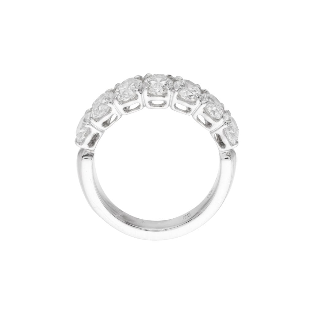 White Gold and 3.75ctw Oval Cut Diamond Band Ring