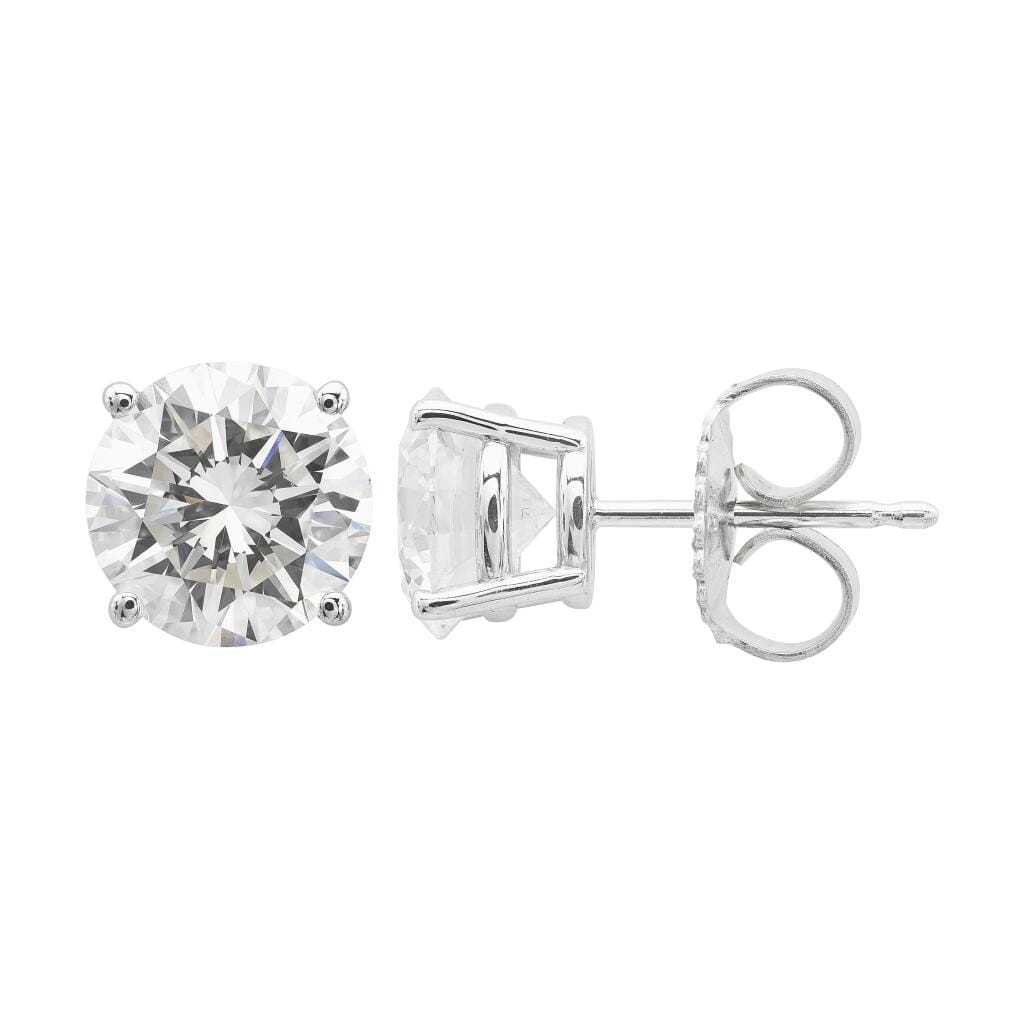White Gold and 2.47ctw Round Brilliant Cut Diamond Stud Earrings